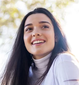 Woman smiling