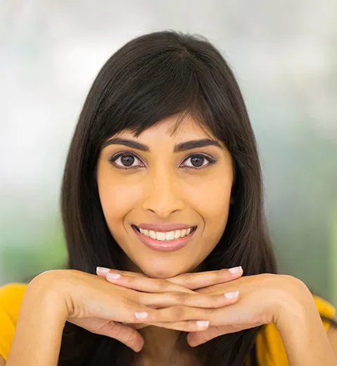 Woman smiling