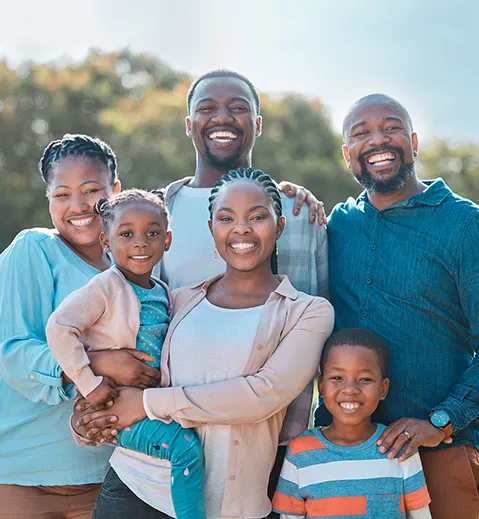 Family smiling