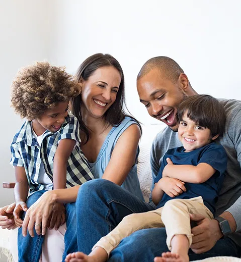 Family smiling